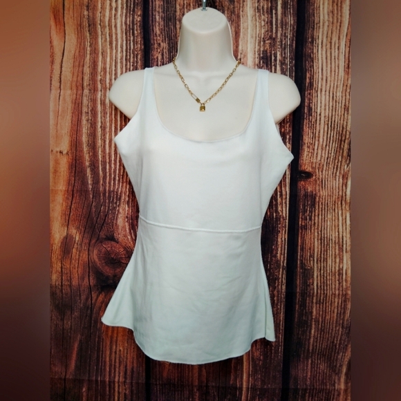 Spanx By Sara blakely Elegant White Women's Top Size LARGE nwot - Picture 1 of 5